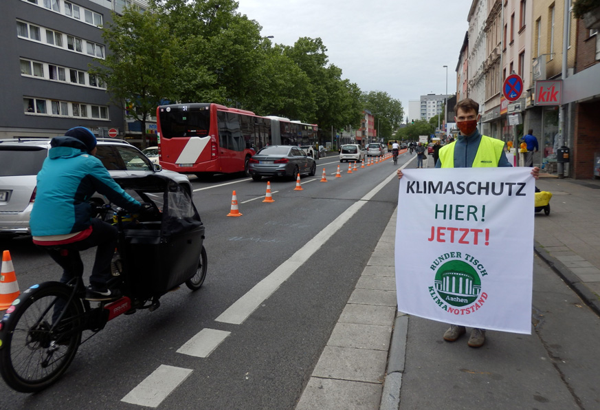 Temporärer Radweg